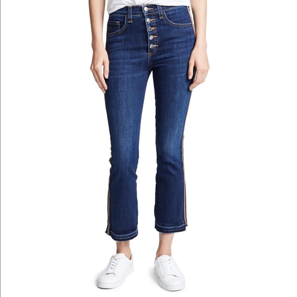 Flattering VERONICA BEARD Carolyn "Baby Boot" Stretch Button Fly Jeans